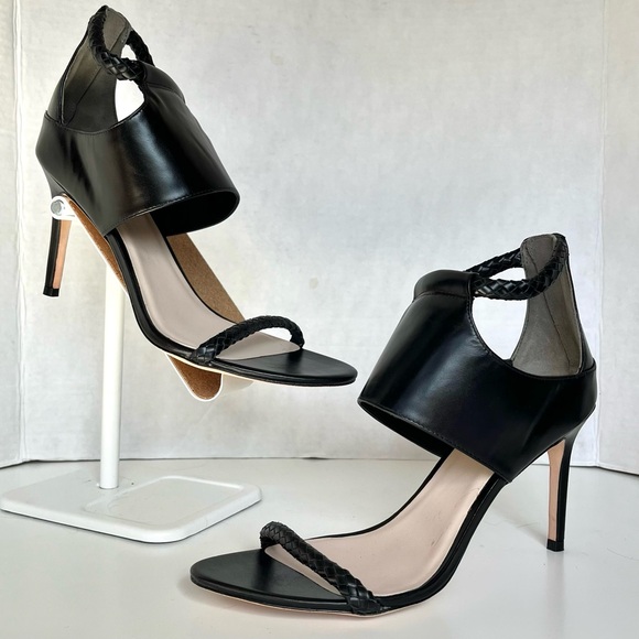 Cole Haan Lise Stiletto Ankle Cuff Leather Sandal Heels - Picture 1 of 12